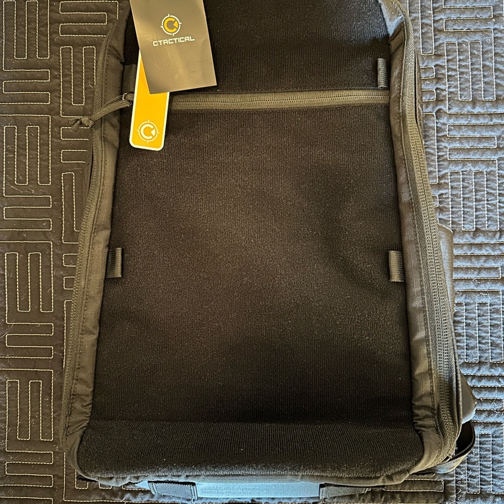 CTactical Black Ripstop Tactical Patch Backpack for Men